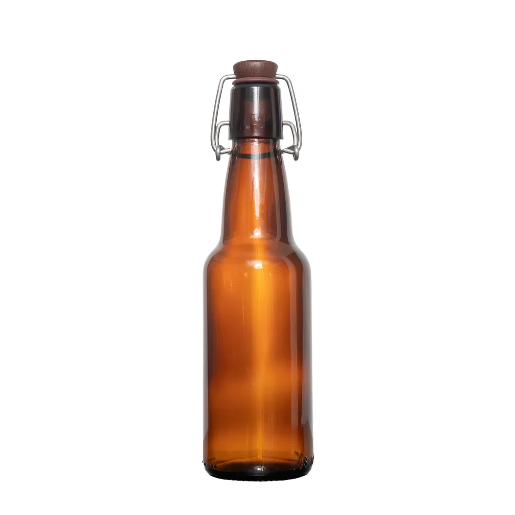 1000ml Empty Amber Sparking Wine Bottle with Swing Top for Beer Drinking