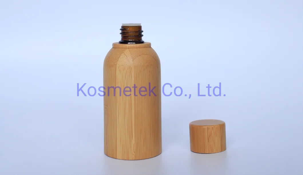100ml Bamboo Essential Oil Bottle for Cosmetic Packaging