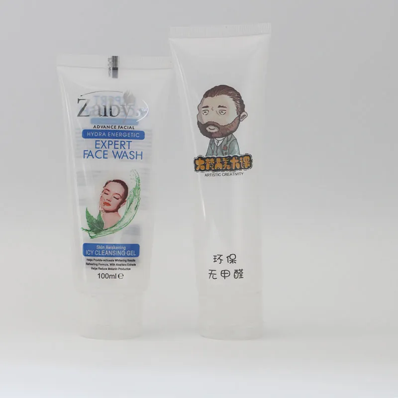 100ml Transparent Cosmetic Squeeze Soft PE Cosmetic Plastic Tube Hand Santizier Tube