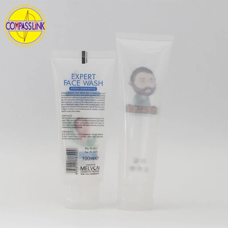100ml Transparent Cosmetic Squeeze Soft PE Cosmetic Plastic Tube Hand Santizier Tube