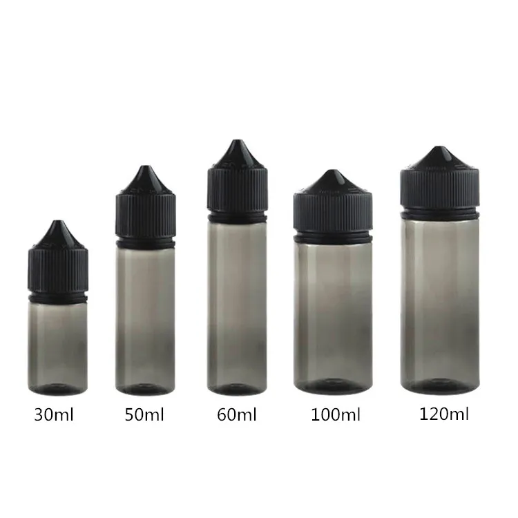 10ml Soft Black PE Bottles for E-Liquid Pet E Liquid Eye Drops Dropper Gorilla Plastic Bottle with Screw Childproof Cap