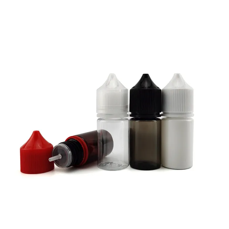 10ml Soft Black PE Bottles for E-Liquid Pet E Liquid Eye Drops Dropper Gorilla Plastic Bottle with Screw Childproof Cap