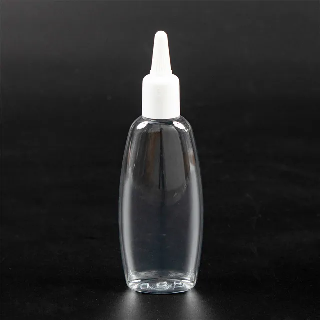 110ml Squeezable Plastic Hair Treatment Oil Essential Oil Pet Bottle