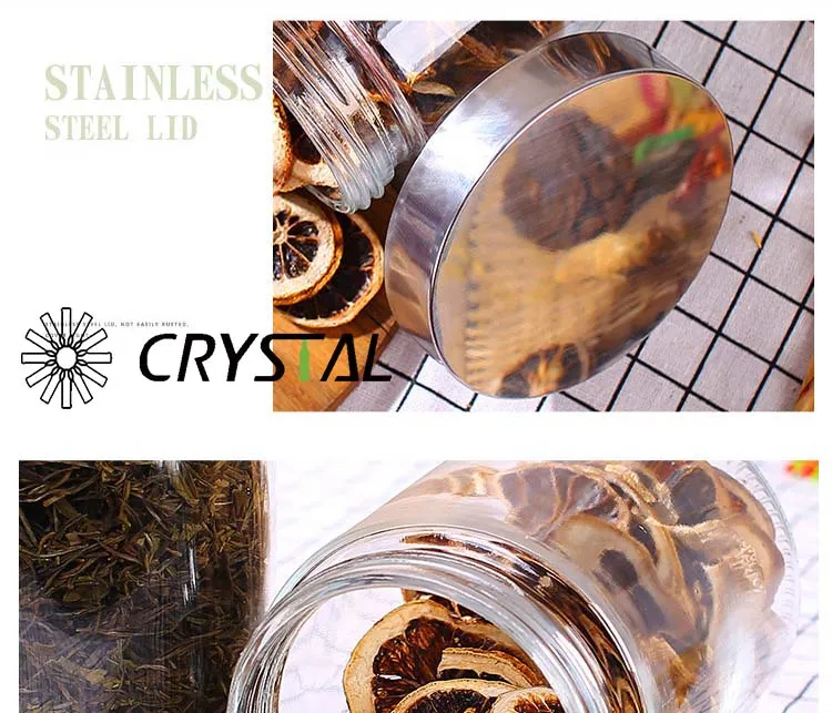 1200ml 40oz Big Storage Jar / Bottle for Rice with Stainless Steel Lids