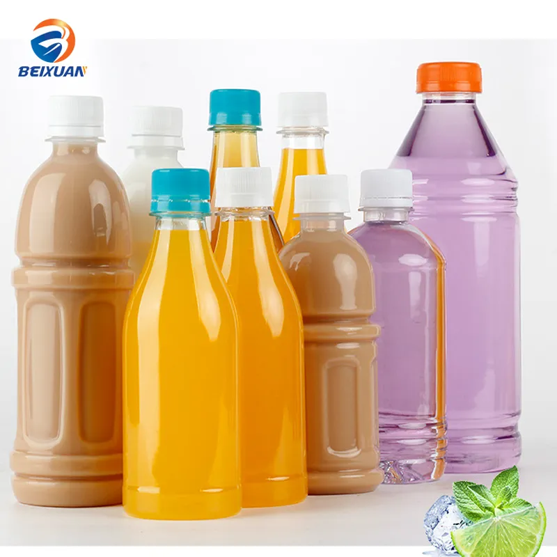 1500ml Colorful Square Shape Hot Fill Pet Plastic Bottle Big Capacity Juice Bottles