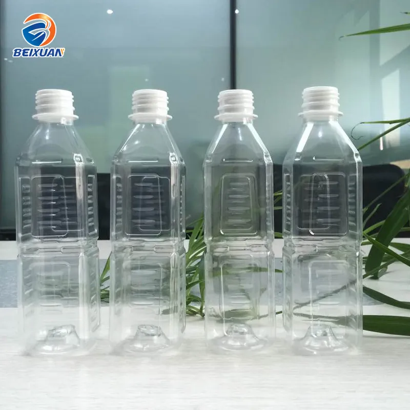 1500ml Colorful Square Shape Hot Fill Pet Plastic Bottle Big Capacity Juice Bottles
