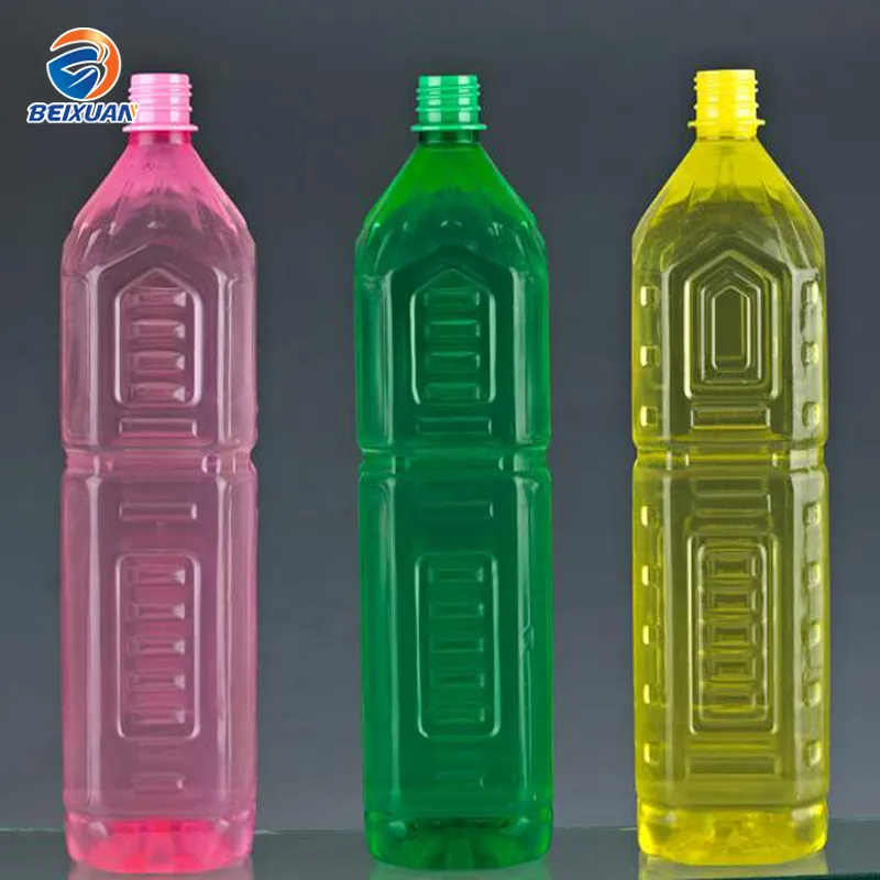 1500ml Colorful Square Shape Hot Fill Pet Plastic Bottle Big Capacity Juice Bottles