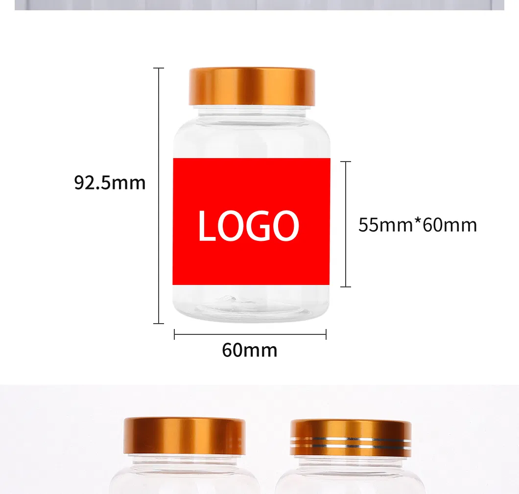190ml Clear Pet Bottle Empty Plastic Pill Container Vitamin Capsule