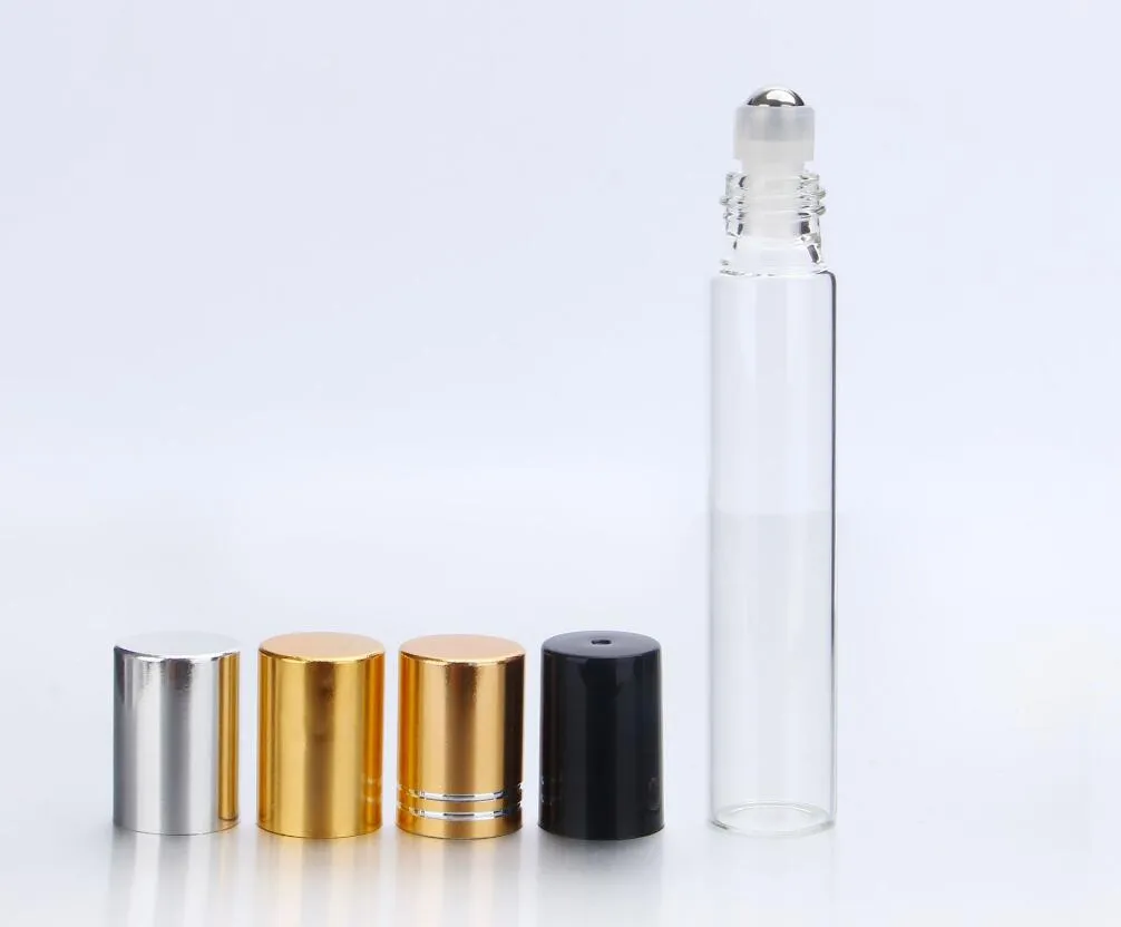 1ml 2ml 3ml 5ml 10ml 12ml Amber Glass Roll on Bottle Thin Glass with Metal Roller Ball