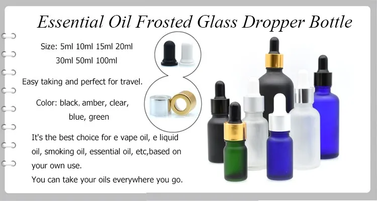 1oz 2oz 30ml Essential Oil Glass Dropper Bottle Serum Blue Amber Glass Boston Tincture Dropper Bottles Essential Oil Bottle