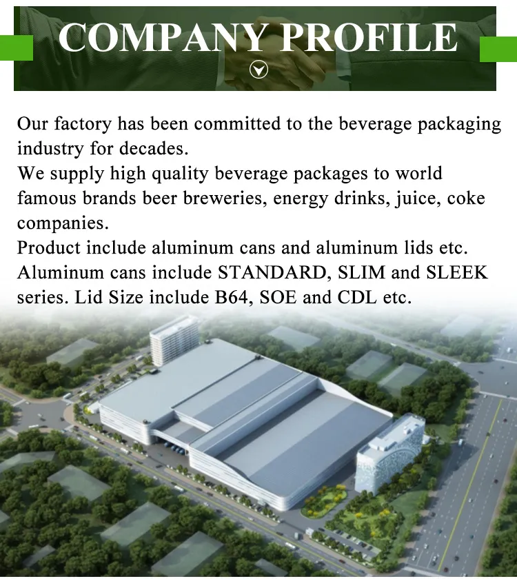 200 Sot B64 Customized Printing Beverage Can Easy Open Aluminum Can Lid