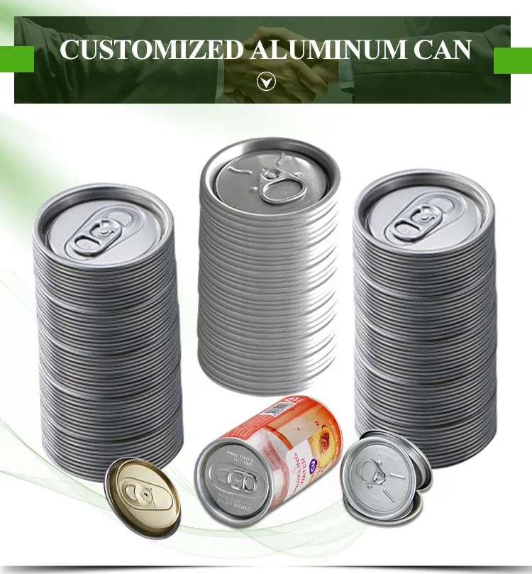 200 Sot B64 Customized Printing Beverage Can Easy Open Aluminum Can Lid