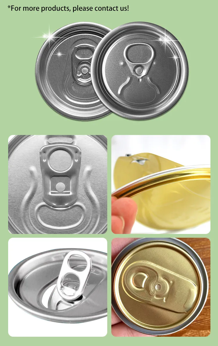 200 Sot B64 Customized Printing Beverage Can Easy Open Aluminum Can Lid