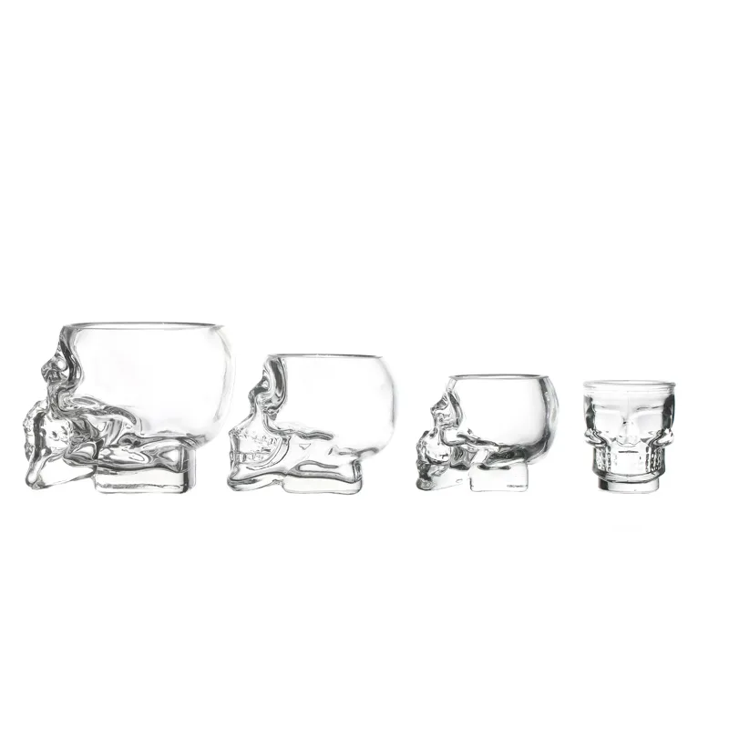 200ml 400ml Customize Skull Glass Wine Drinking Glass Gift Engraved Vodka Spirits Whiskey Halloween Christmas Birthday Decoration Bottle