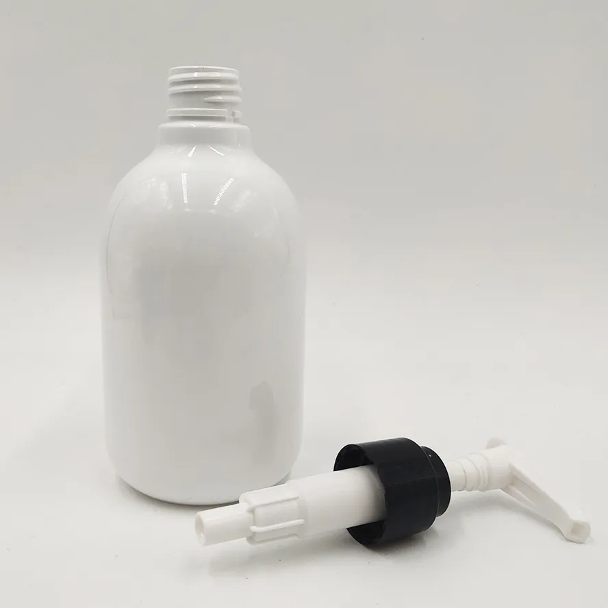 200ml White Sloping Shoulder Pet Plastic Lotion Bottle