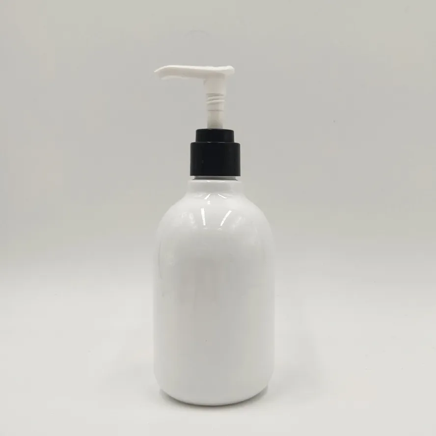 200ml White Sloping Shoulder Pet Plastic Lotion Bottle