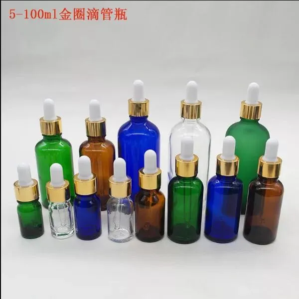 20ml-100ml Amber Glass Cosmetic Packaging for Essential Oil Herbs