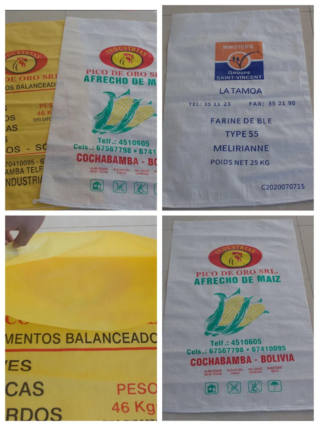 25kg Laminated Polypropylene Plain PP Woven Bag 50kg Sack for Food PP Woven Bag Manufacturer