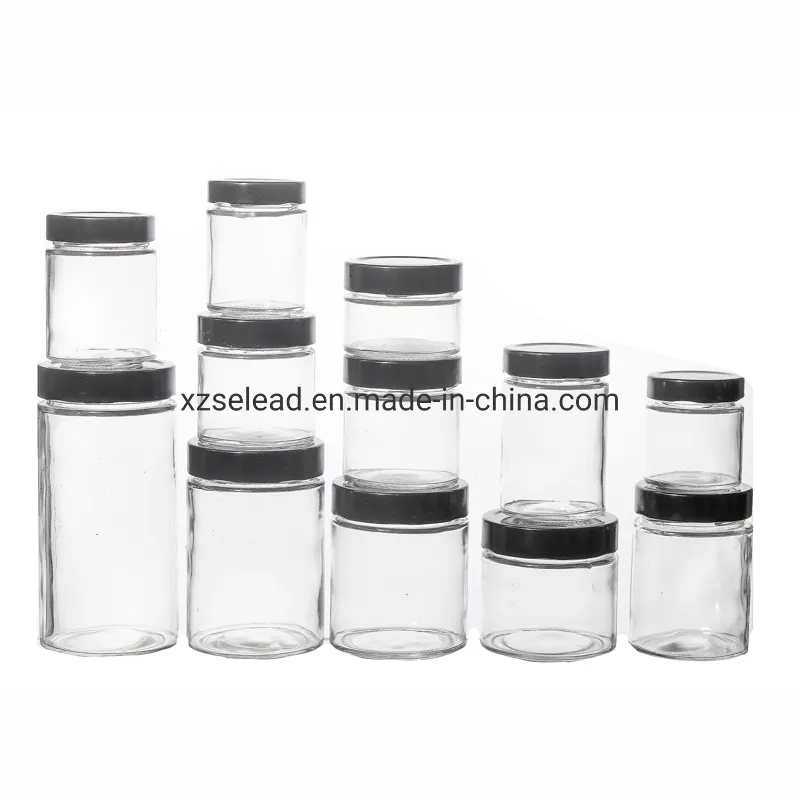 25ml 30ml 50ml Mini Honey Jar Small Round Glass Jam Jars Glass with Lid Storage Pickles Jar for Food