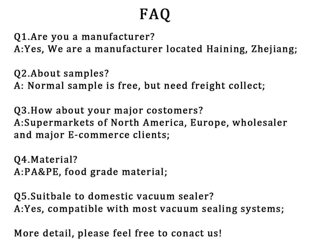 28X40cm Textured Vacuum Compression Sacs De Rangement Frozen Storage Fish Sous Vide Embossed Vacum Bag