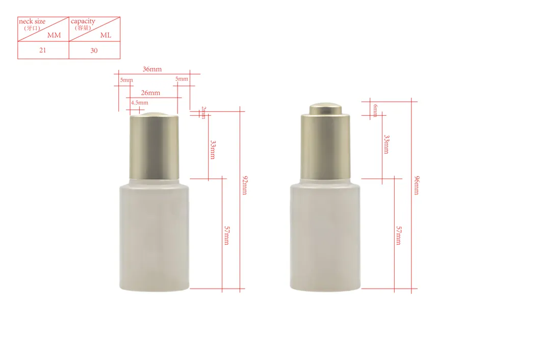 30ml PETG Plastic Essence Bottle Dropper Cosmetic Packaging