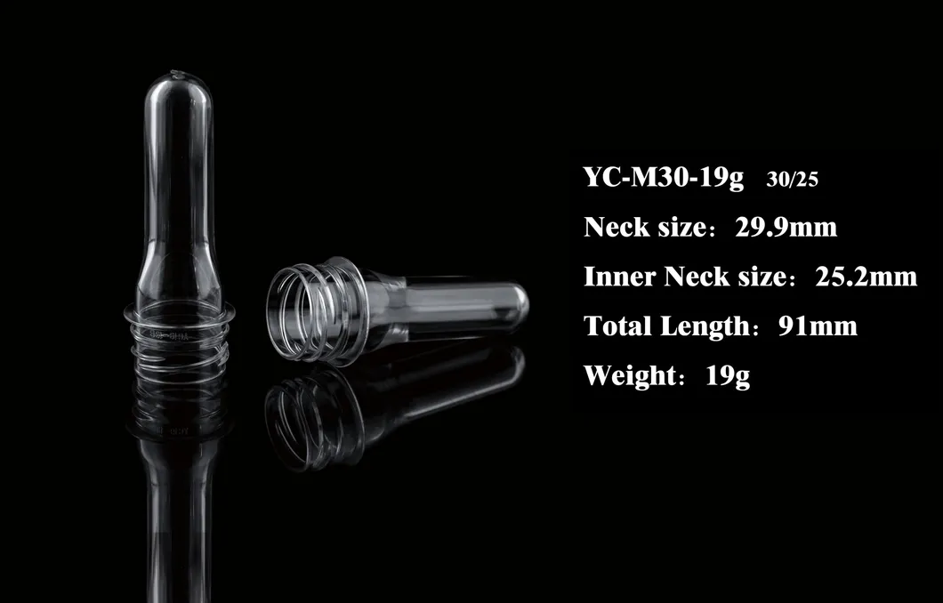 30mm 19g Pet Preform for Cosmetic Bottle Packaging Perfume Bottle Water Bottle High Class China Factory Price 3025