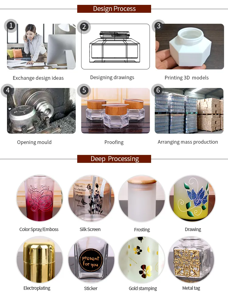 335ml Clear Glass Jam Food Storage Jar with Metal Lid