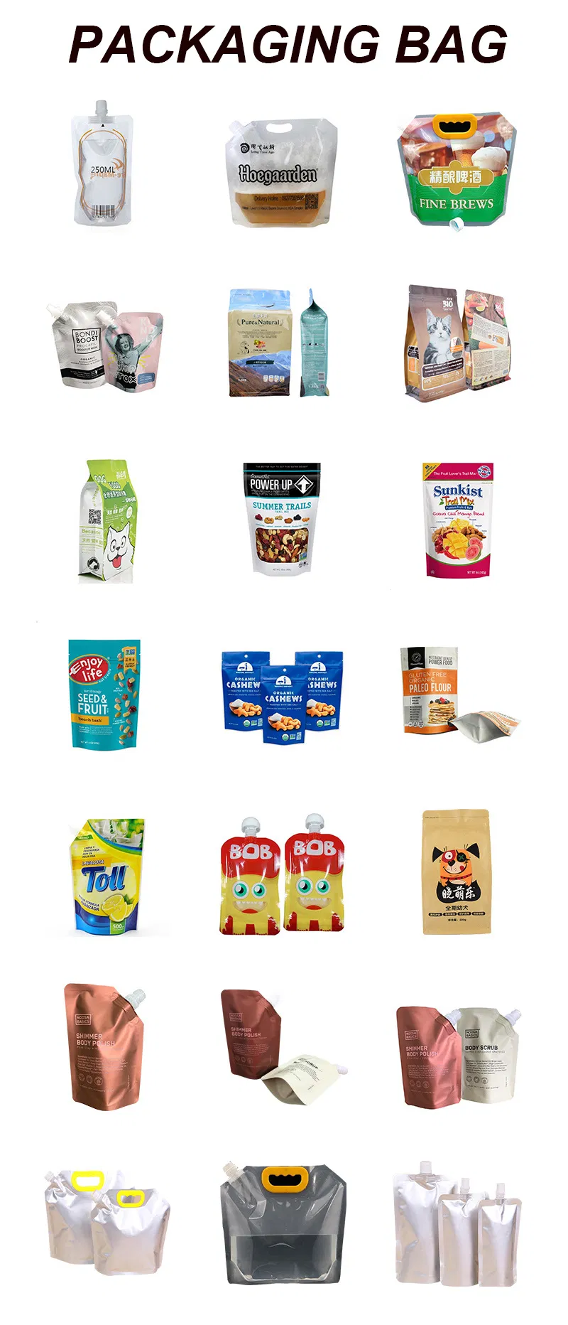 3L 5lbag Spout Pouch /Oil Wine Bag /Bib Bag with Valve Spout Pouch with Handle Plastic Bag Stand up Pouch