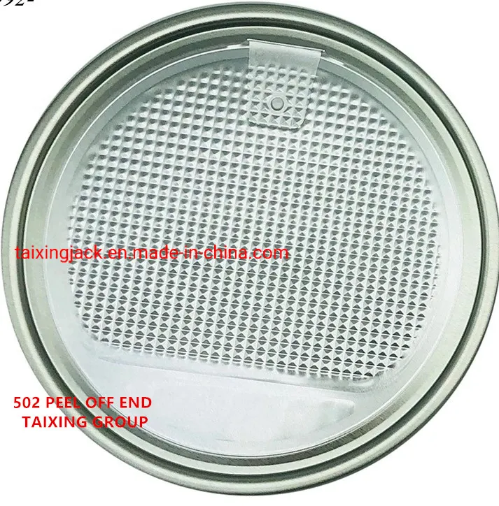 401# 99mm Tinplate Cricle Peel off End for Milk Powder Can Lid