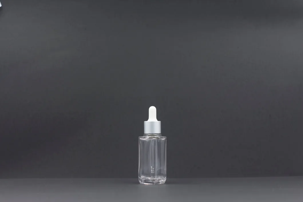 40ml Transparent Pet Cosmetic Packaging Transparent Essence Bottle Rubber Dropper