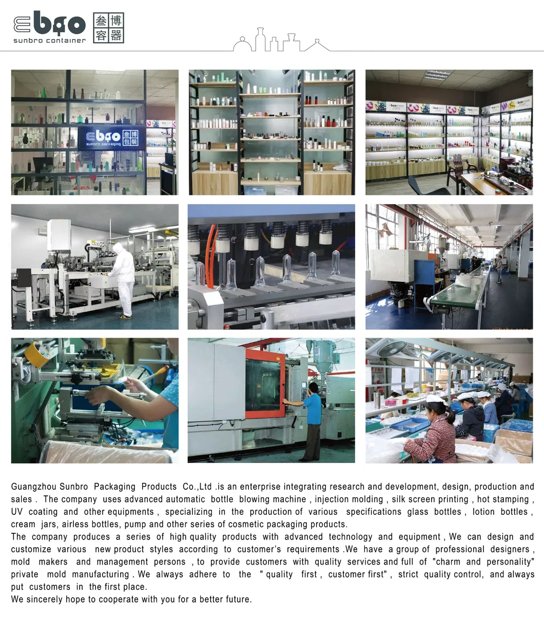 40ml Transparent Pet Cosmetic Packaging Transparent Essence Bottle Rubber Dropper