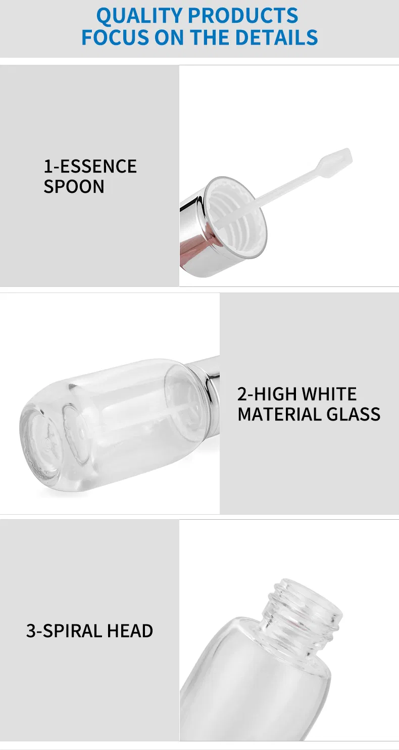 50ml Essence Glass Bottlecosmeticstock Solutionessential Oilsub-Bottling Manufacturers Spot Wholesaleglass Bottle