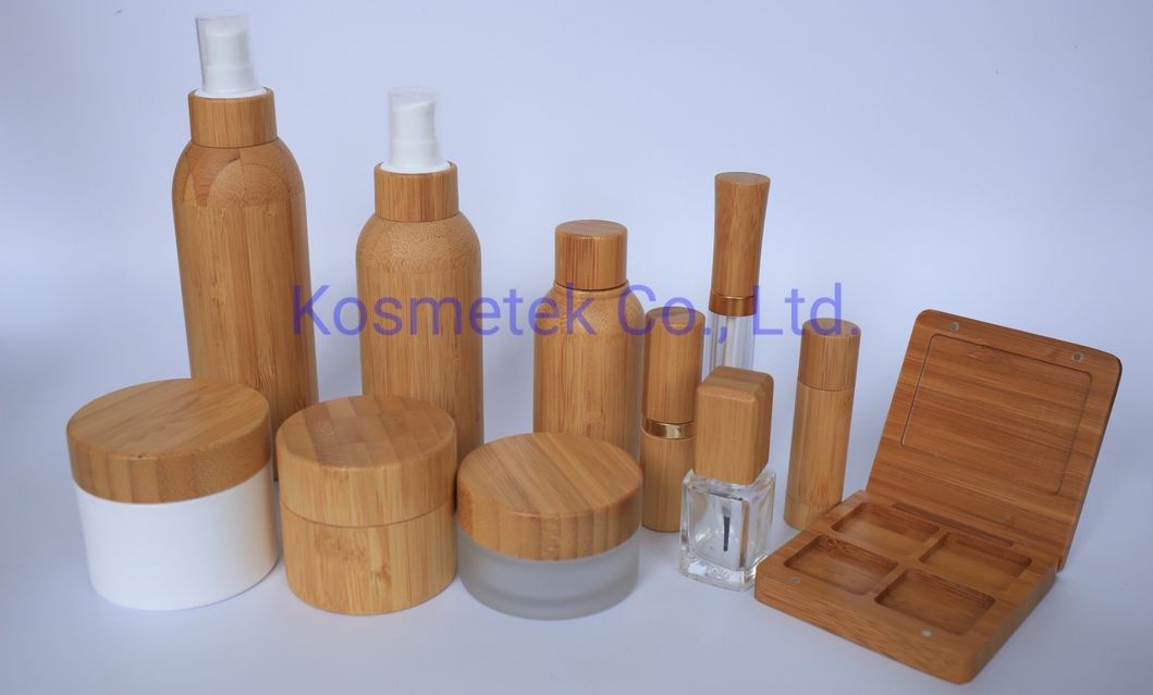 50ml Glass Lotion Bottle with Bamboo Cap