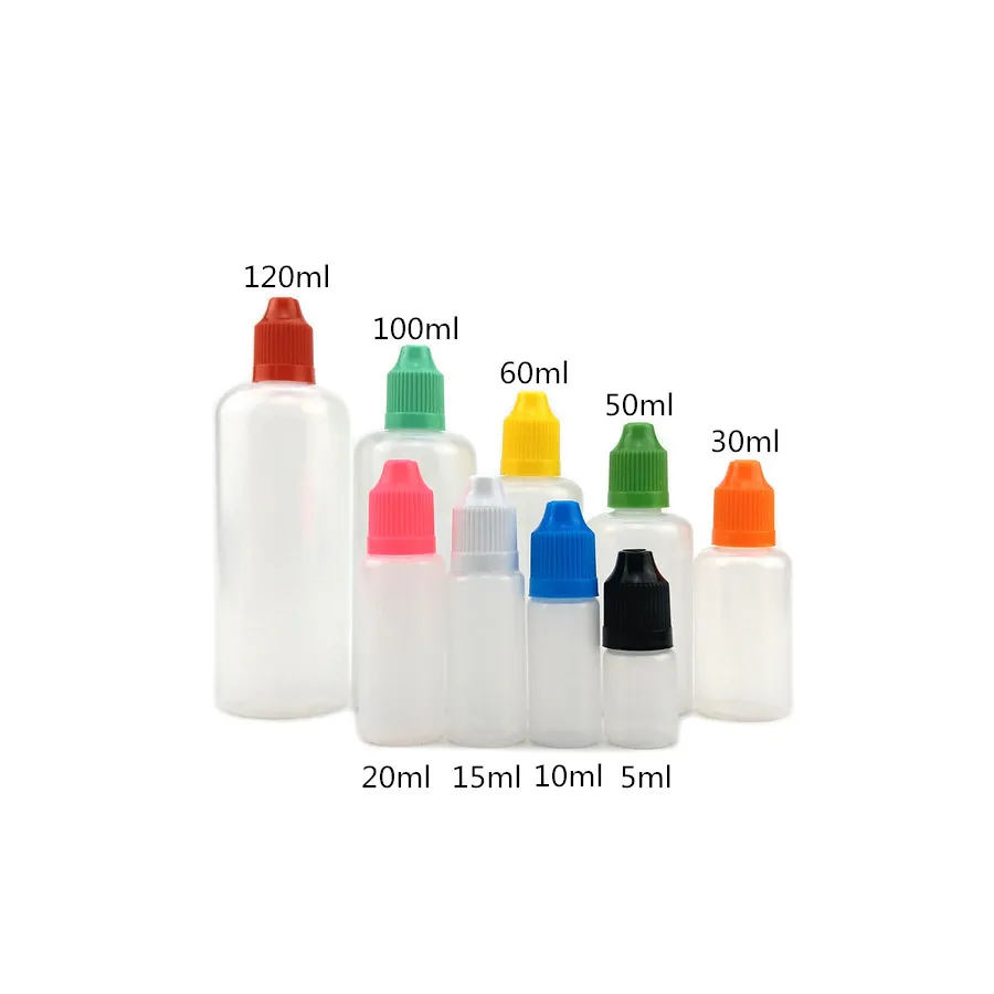 50PCS 5ml 10ml Empty Eye Drop Bottle Squeezable Eye Liquid Dropper Bottles
