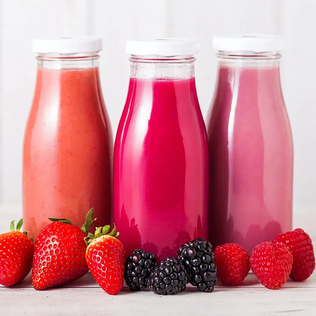 64oz 2 Quart Home Storage Food Grade Glass Milk Jug with Nap Lid