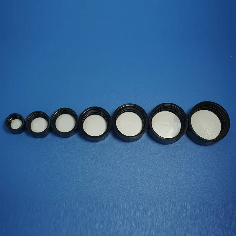 Black Phenolic Cap 15-425 Screw Cap with Polyvinyl-Faced Pulp Line Septa for Vials