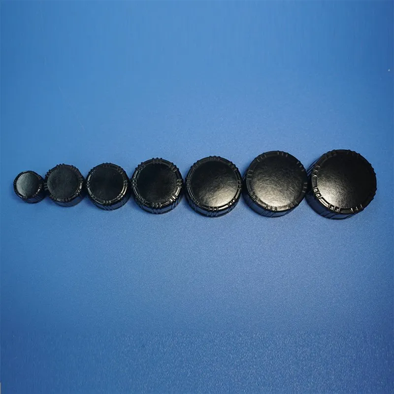 Black Phenolic Cap 15-425 Screw Cap with Polyvinyl-Faced Pulp Line Septa for Vials