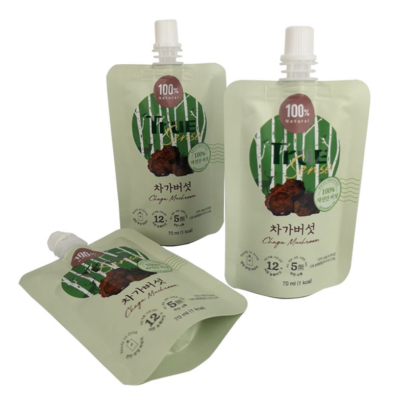 Brc Standard High Barrier Laminated Plastic Spouted Bags for Liquid Packaging Food Grade Transparent Plastic Nylon Turkey Packaging Bags