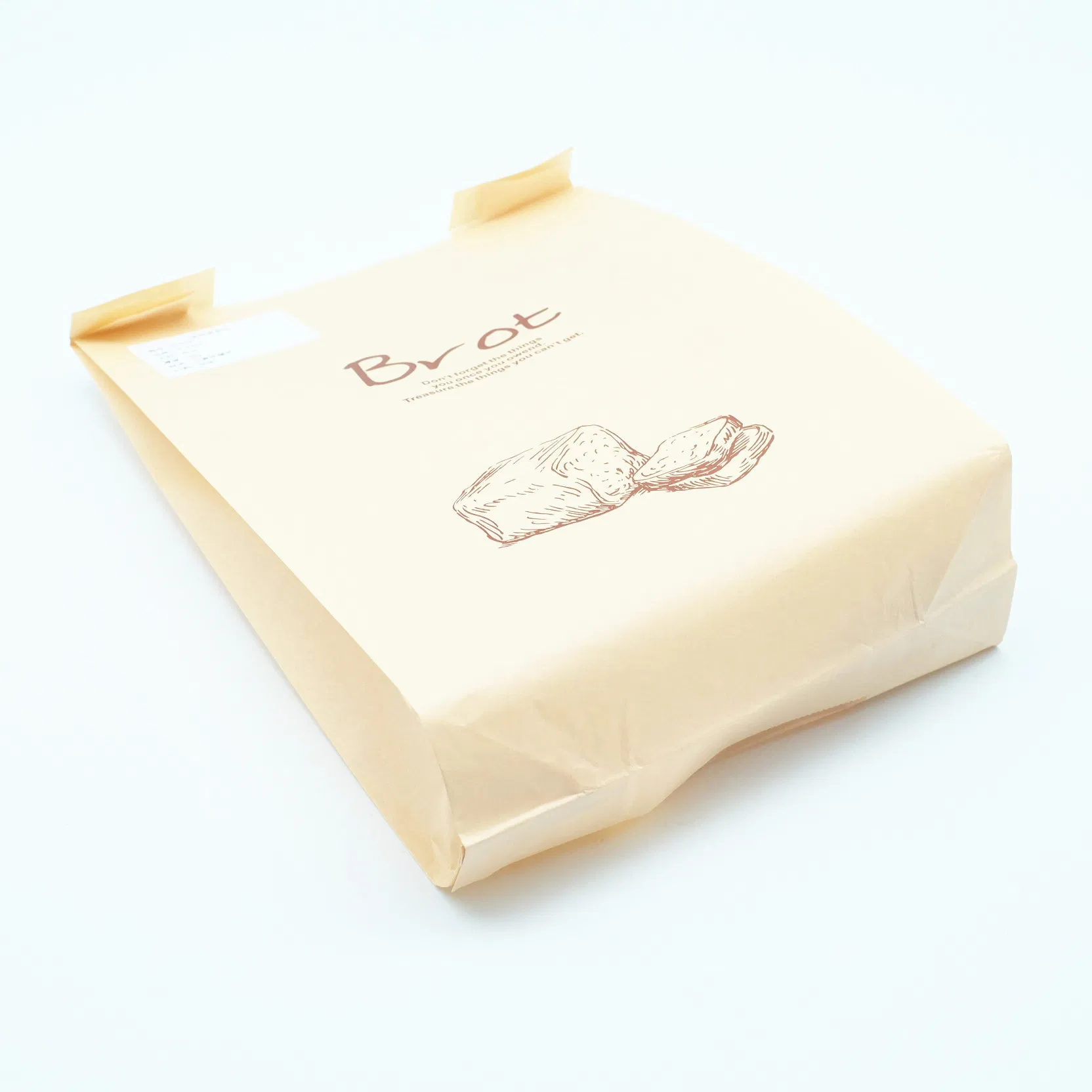 Bread Bag Window Wrap Toast Bag Kraft Paper Bag Transparent Packing