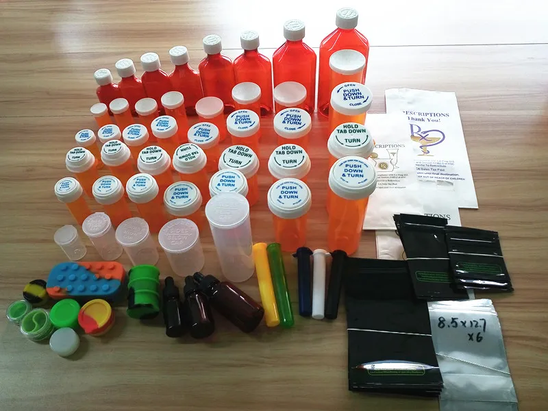 Child Resistant Glass Jar 5ml 9ml Glass Vials Skin Use with Childproof Cap