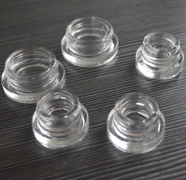 Child Resistant Glass Jar 5ml 9ml Glass Vials Skin Use with Childproof Cap