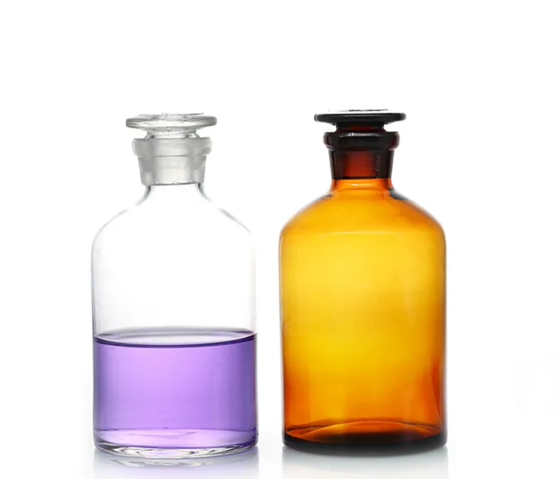 Clear and Amber Reagent Glass Apothecary Bottle Lab Apothecary Jars