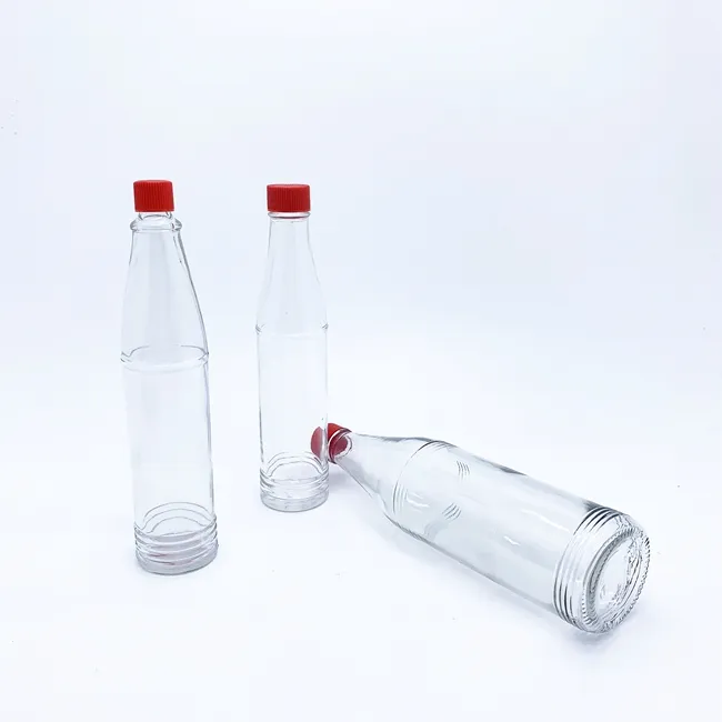 Clear Glass Tabasco Bottle 3oz 90ml 6oz 180ml Hot Sauce Woozy Glass Bottle with Leak Proof Screw Cap and Dropper Insert