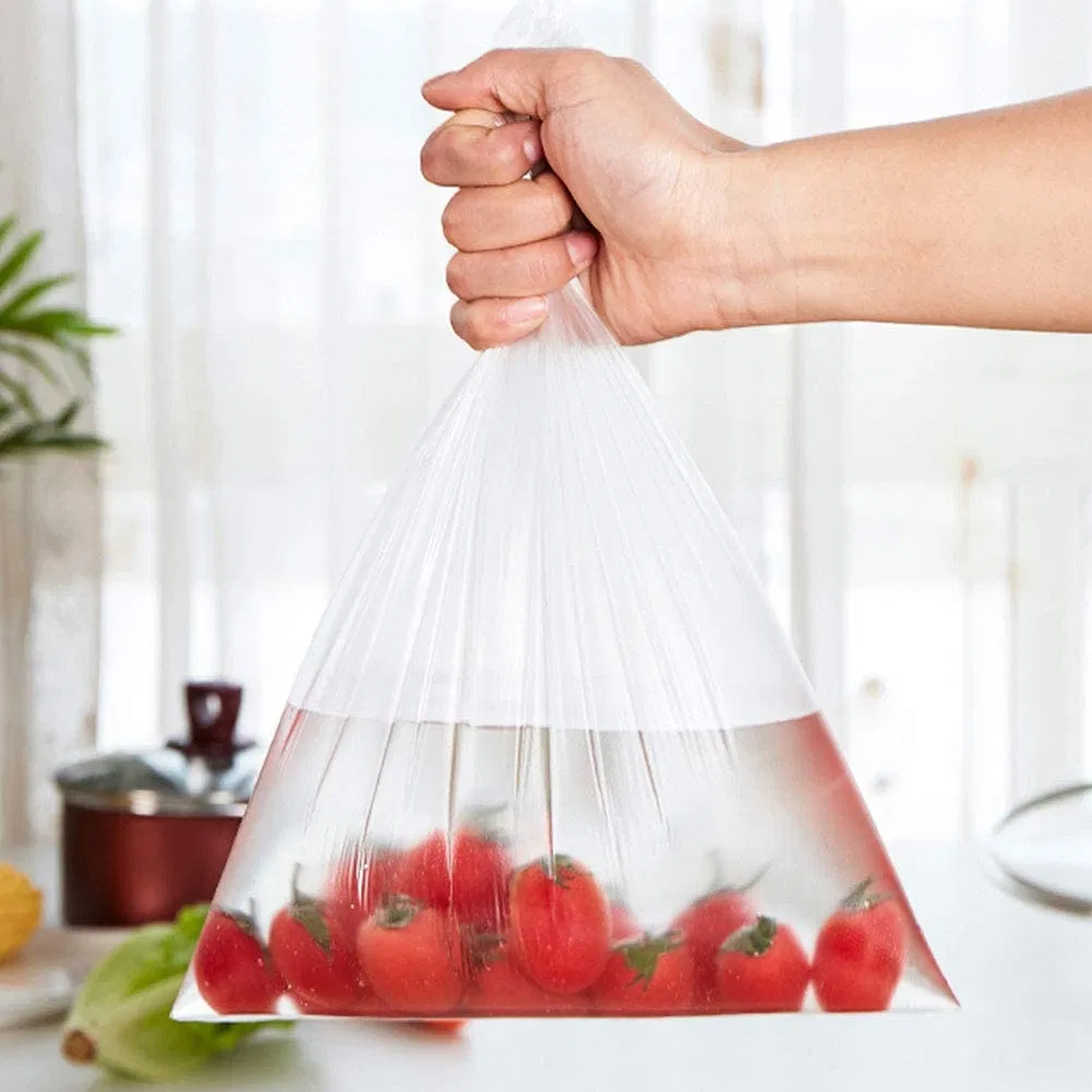 Clear Plastic Takeout Grocery Bag Packed in Roll Produce Food Storage Packaging Bag