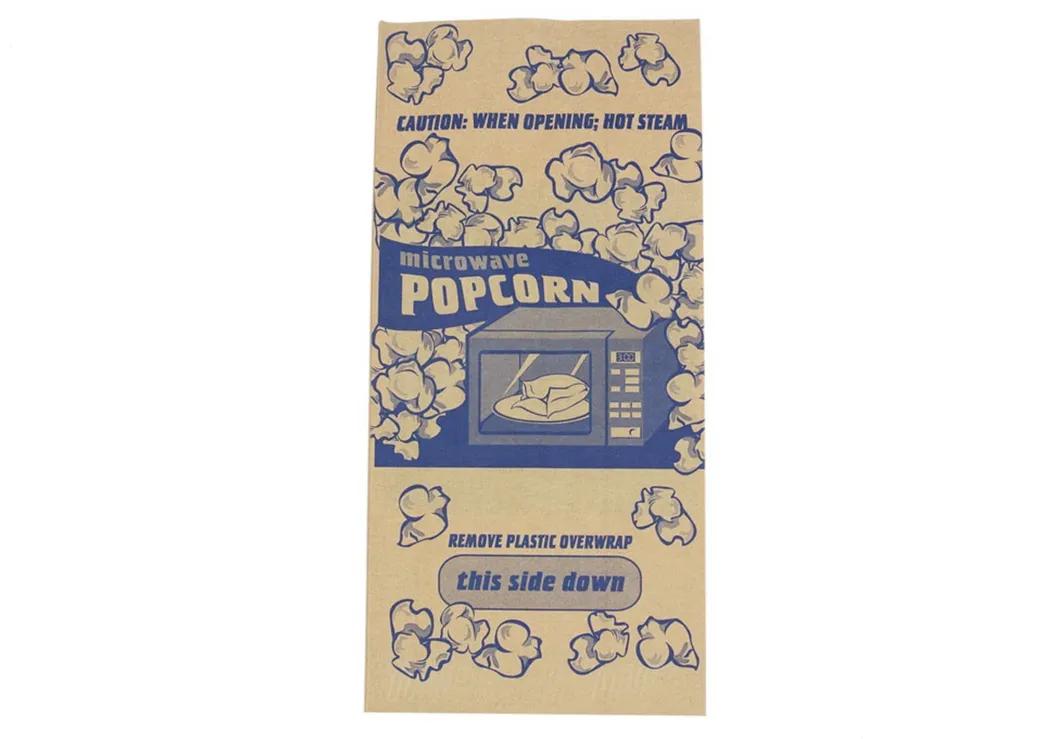 New Design Hot Sale Microwave Kraft Paper Packaging Popcorn Bag