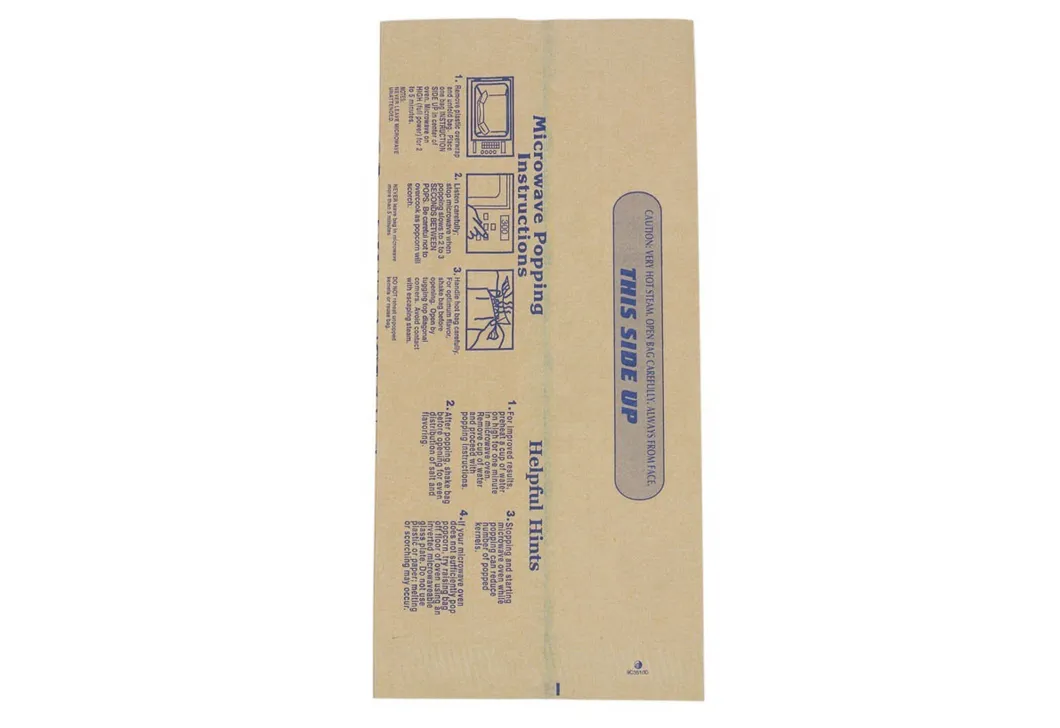 New Design Hot Sale Microwave Kraft Paper Packaging Popcorn Bag
