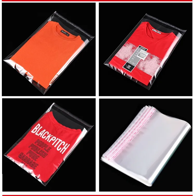 Crystal Clear Reclosable Poly Bags Plastic OPP Self Adhesive Bag