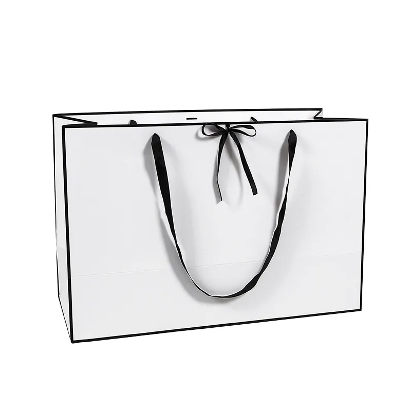 Custom Design Logo Printed Kraft Paper Jewelry Shopping Bag for Small Product with Handle