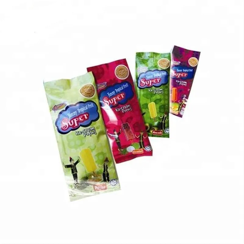 Custom Food Grade Plastic Popsicle Packaging Ice Cream Bar Packaging Bag
