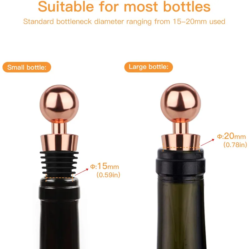 Custom Metal Pourer Spout Alcohol Bar Tool Zinc Alloy Silver Cocktail Champagne Red Wine Drink Stoppers Bottle Pourers